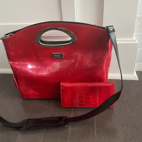 Beijo Top Handle Bag with Cross Body Strap & Matching Wallet - Picture 1 of 3